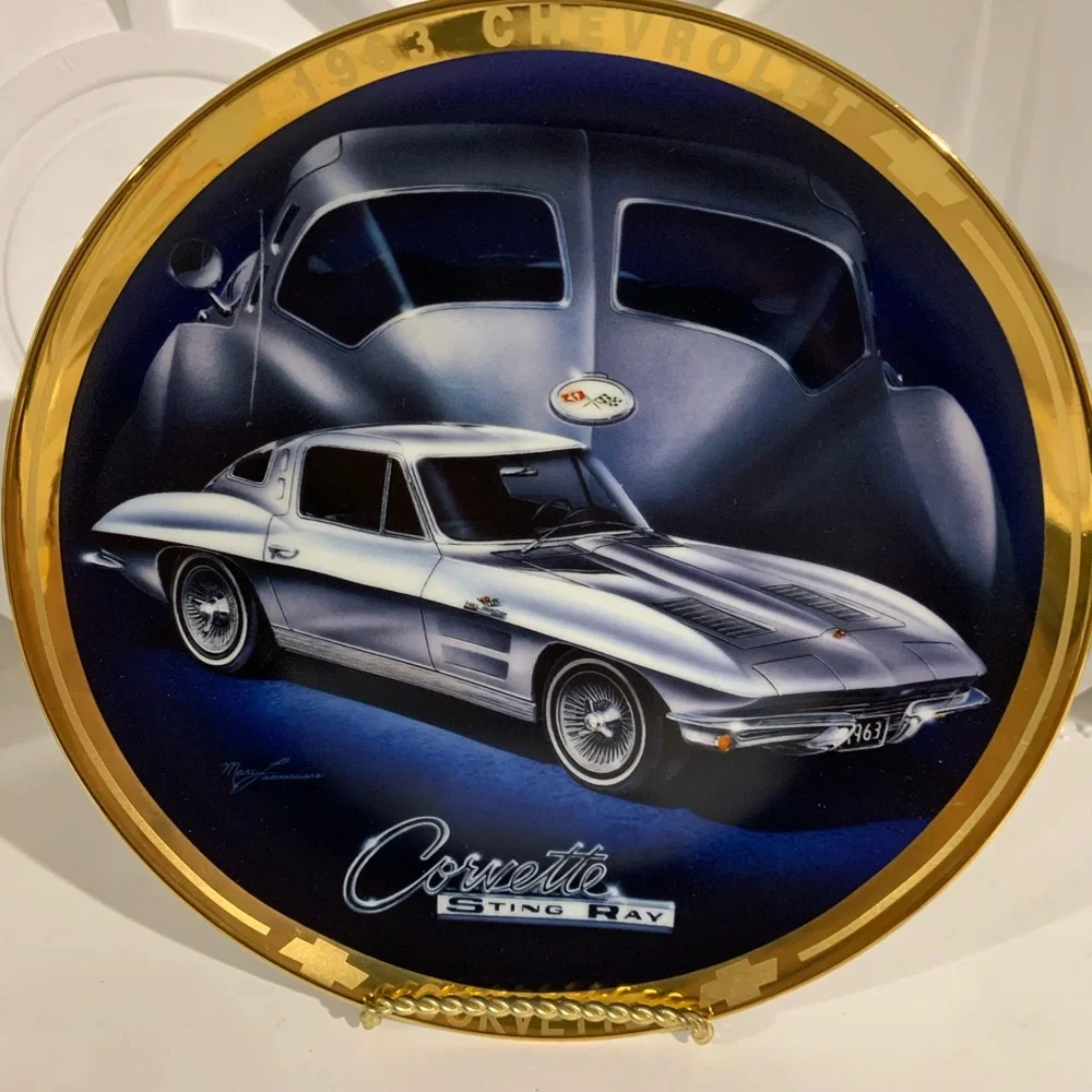 The Hamilton Collection 1963 Corvette Sting Ray Plate # 1860 X